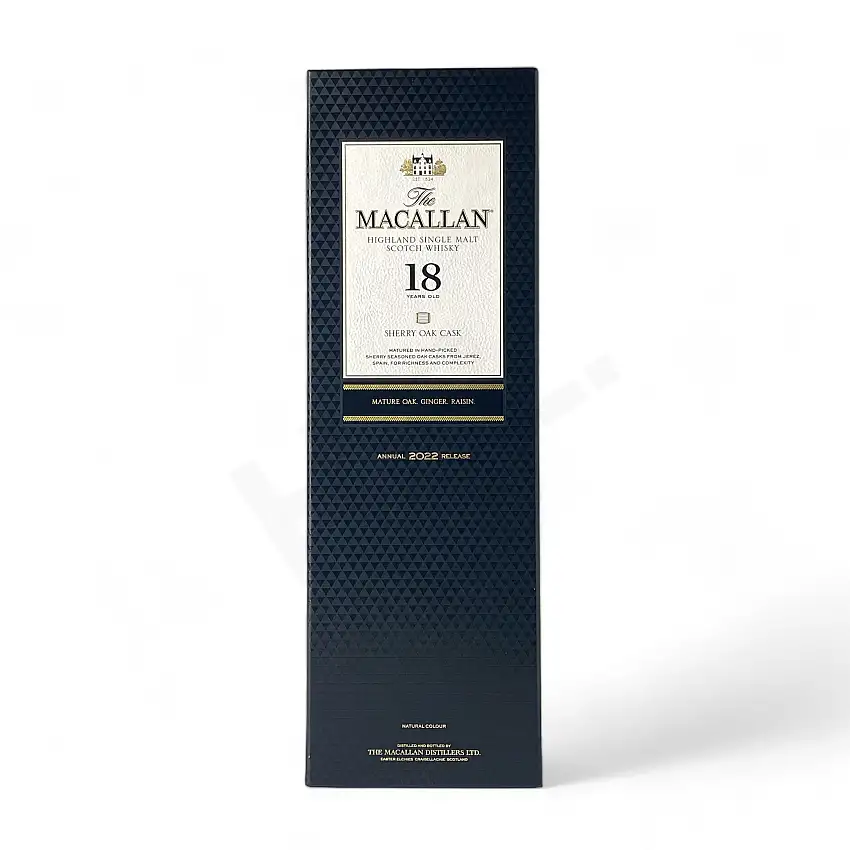 2022 The Macallan 18 Year Old Sherry Oak Single Malt Scotch Whisky 750ml