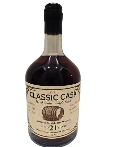 1981 The Classic Cask 21 Year Old Straight Rye Whiskey