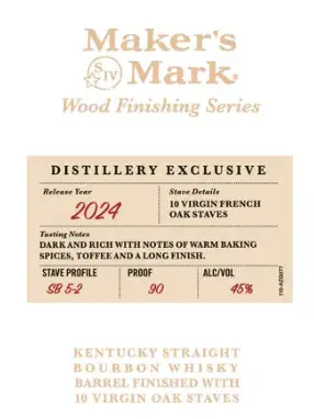 2024 Maker’s Mark Wood Finishing Series SB 5-2 Kentucky Straight Bourbon Whiskey