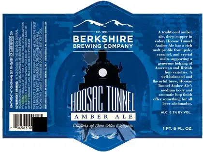 Berkshire Brewing Hoosac Tunnel Amber Ale-6 pack 12 oz. Can