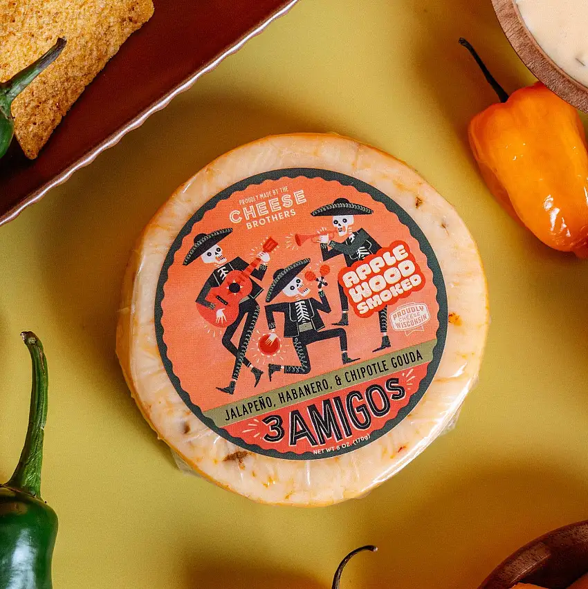 Cheese Brothers '3 Amigos' Spicy Smoked Gouda, Wisconsin
