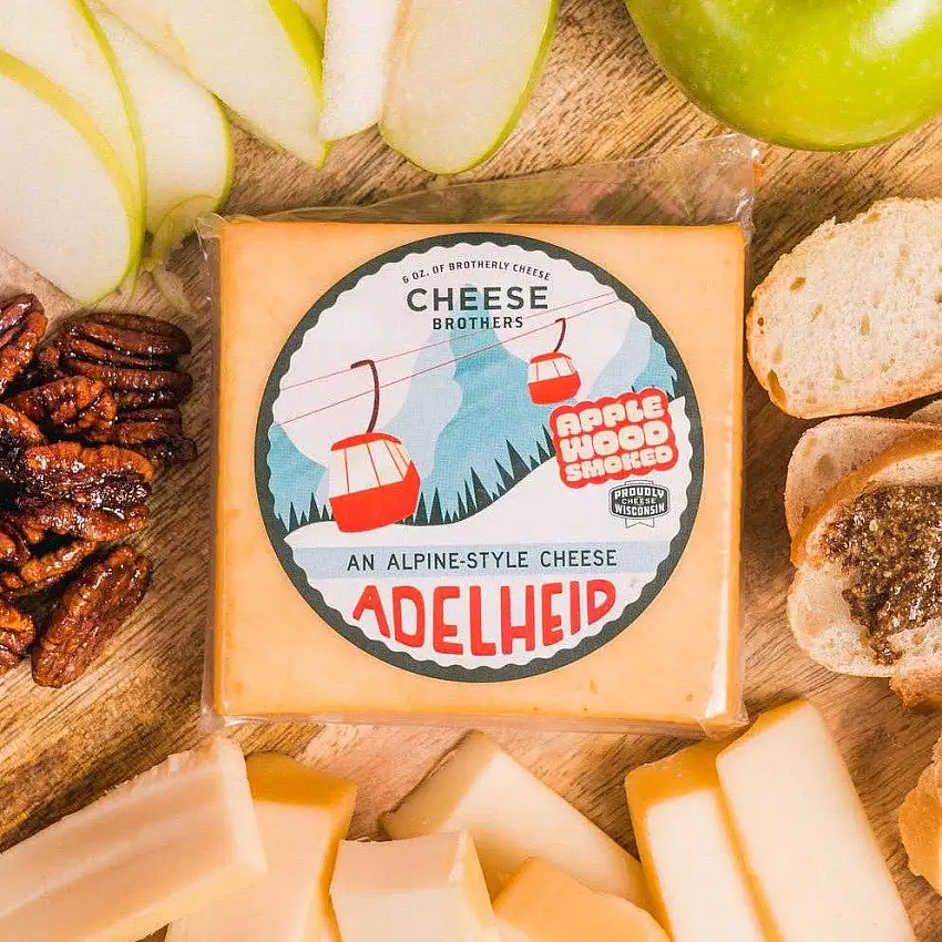 Cheese Brothers Applewood Smoked Adelheid Alpine-Style Cheese, Wisconsin