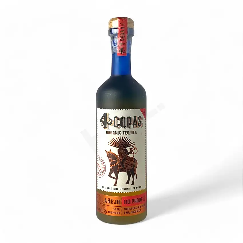 4 Copas Organic 110 Proof Tequila Anejo 750ml