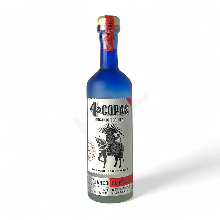 4 Copas Organic 110 Proof Tequila Blanco 750ml