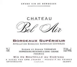 Château Bel Air Bordeaux 2019-750ml