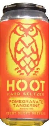 Night Shift Brewing Hoot Pomegranate Tangerine Hard Seltzer-4 pack 16 oz. Can