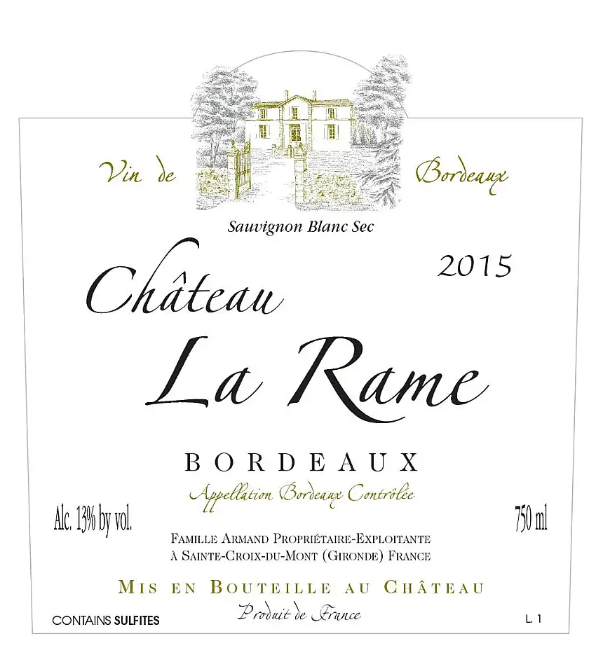 Château La Rame Bordeaux Blanc 2023-750ml