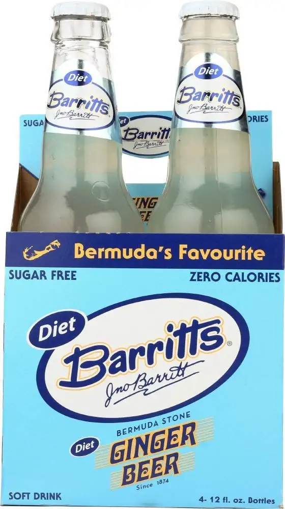 Barritts Diet Ginger Beer 4 Pk 12OZ