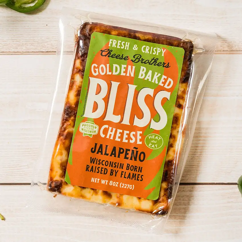 Cheese Brothers 'Golden' Baked Bliss Jalapeño Cheese, Wisconsin