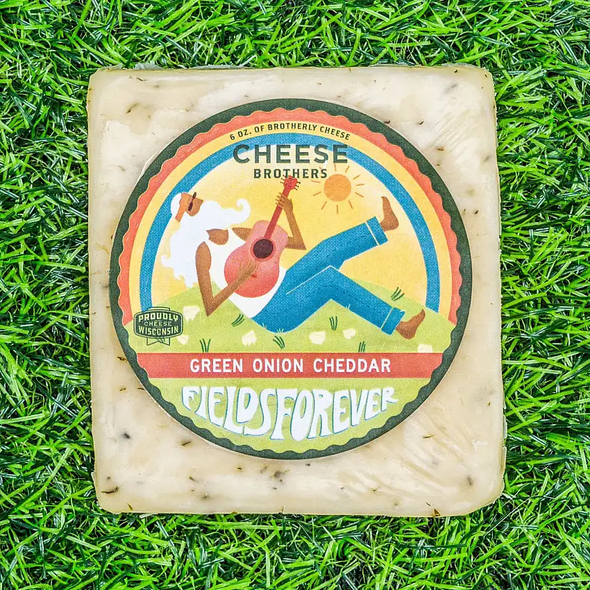 Cheese Brothers 'Fields Forever' Green Onion Cheddar, Wisconsin