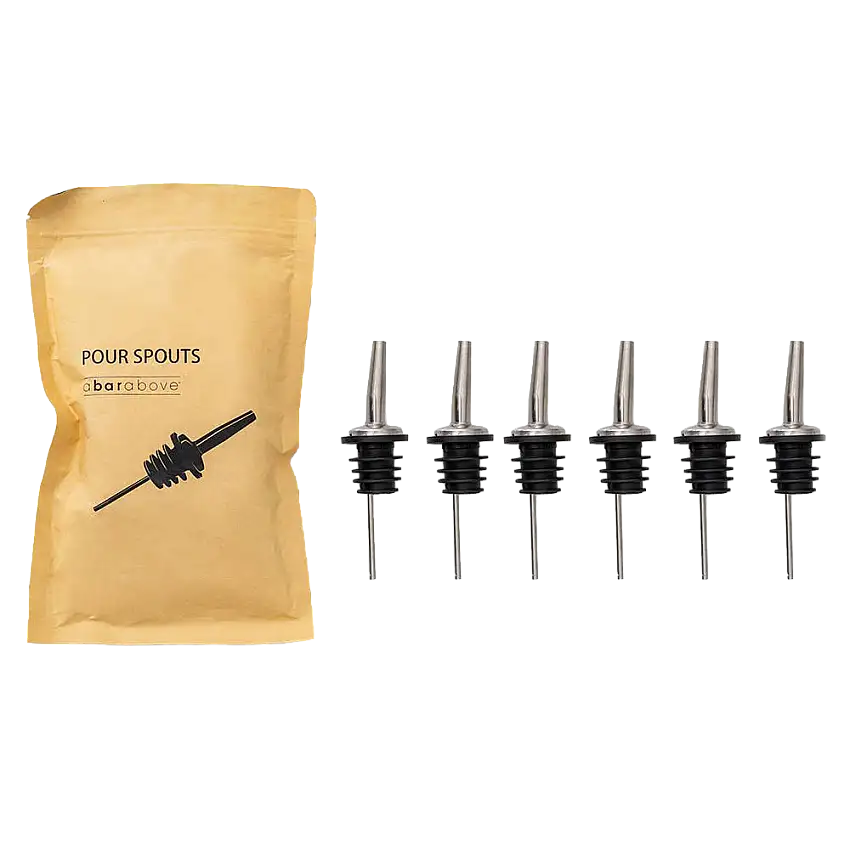 A Bar Above Stainless Steel Bottle Pour Spouts