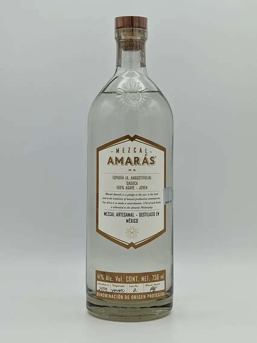 Amaras Mezcal Joven Espadin 82 750Ml Spirits