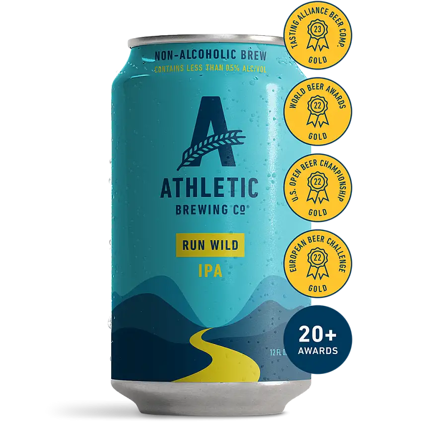 Athletic Brewing Co. 'Run Wild' Non Alcoholic IPA Beer, Connecticut, USA