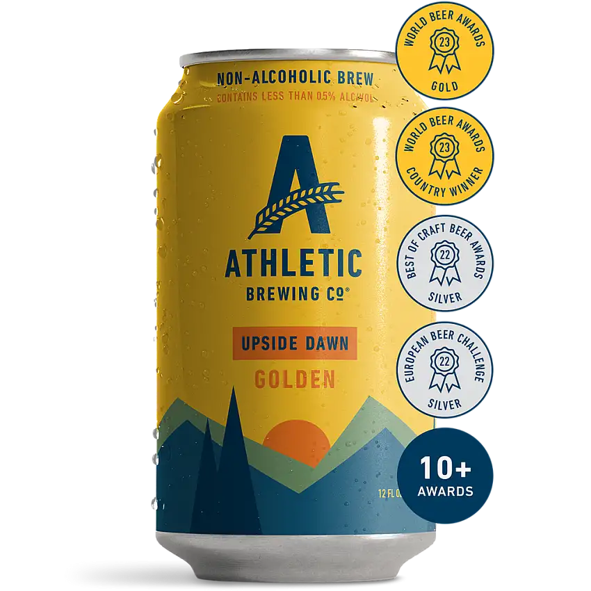 Athletic Brewing Co. 'Upside Dawn' Non Alcoholic Golden Ale Beer, Connecticut, USA