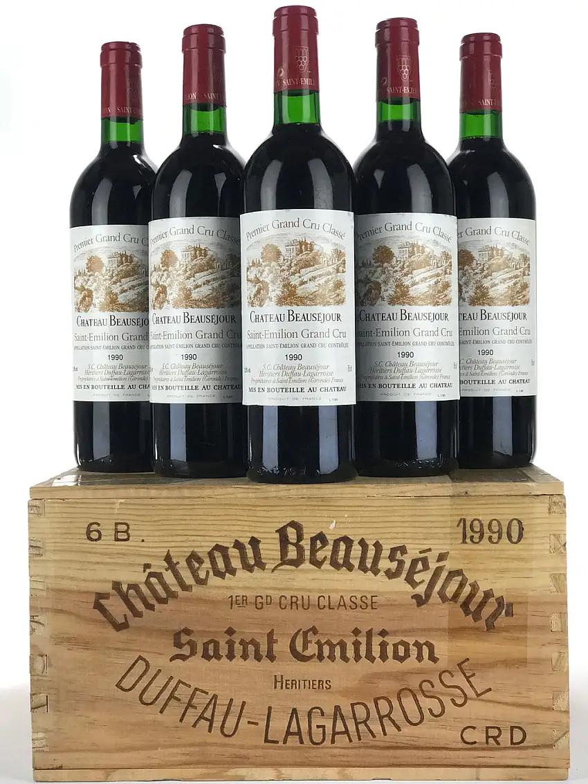 1990 Duffau-Lagarrosse Chateau Beausejour, Saint-Emilion Grand Cru, Case of 6 btls