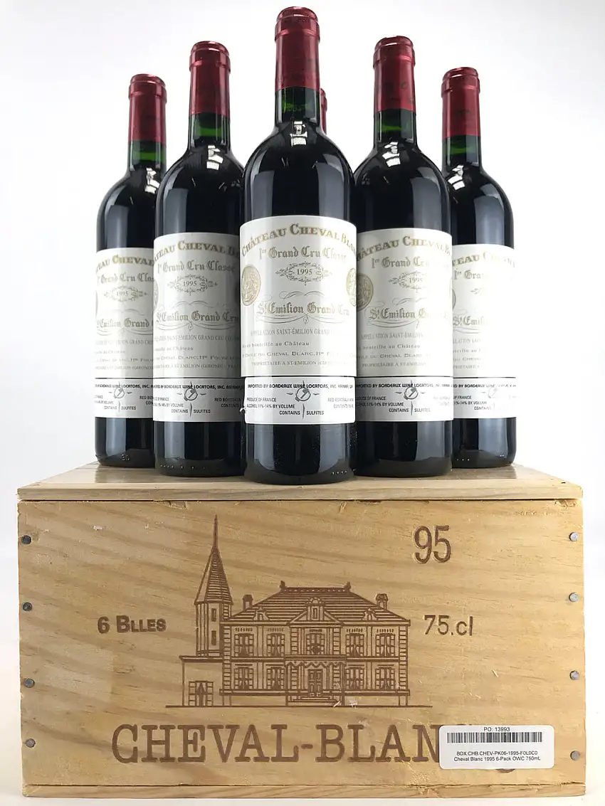 1995 Chateau Cheval Blanc, Saint-Emilion, Case of 6 btls