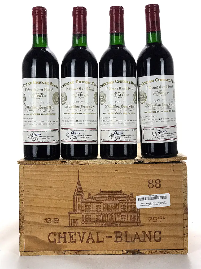 1988 Chateau Cheval Blanc, Saint-Emilion, Case of 12 btls
