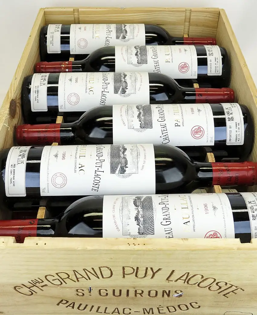 1996 Chateau Grand-Puy-Lacoste, Pauillac, Case of 12 btls