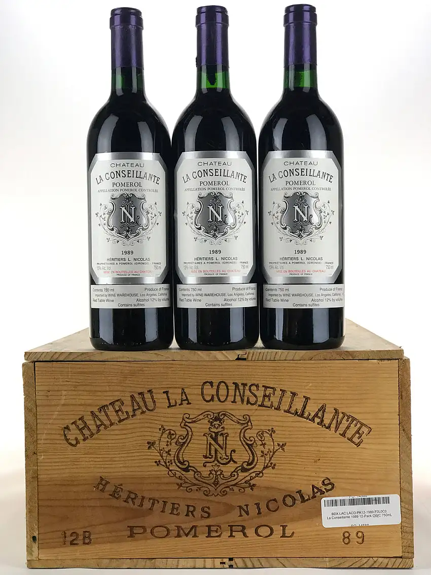 1989 Chateau La Conseillante, Pomerol, Case of 12 btls