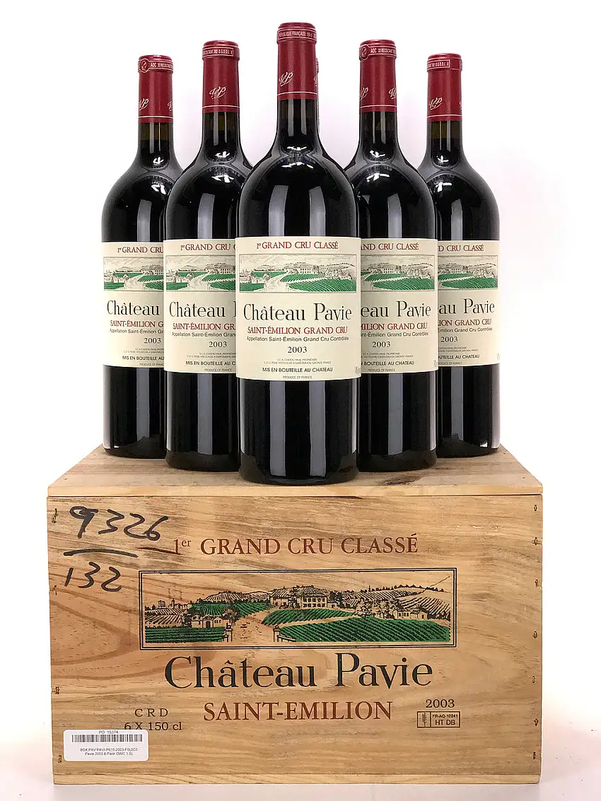 2003 Chateau Pavie, Saint-Emilion Grand Cru, Case of 6 Magnum