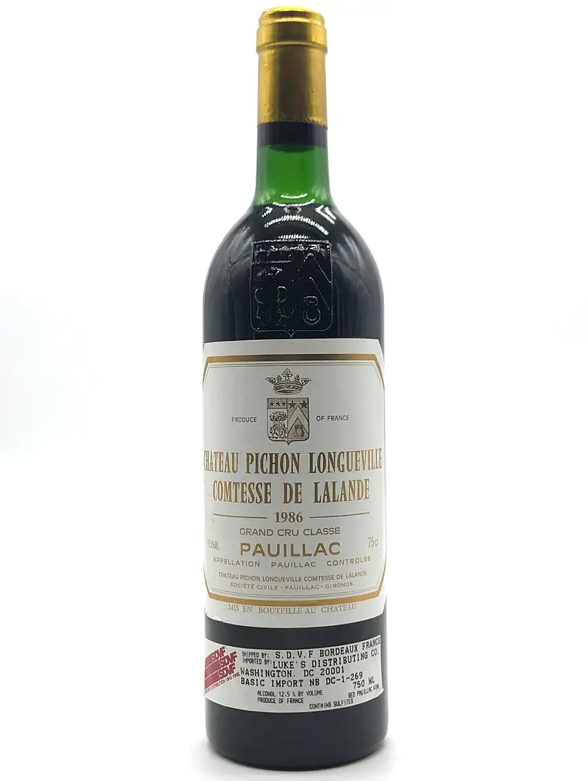 1986 Chateau Pichon Lalande, Pauillac, Bottle (750ml) [Top Shoulder]