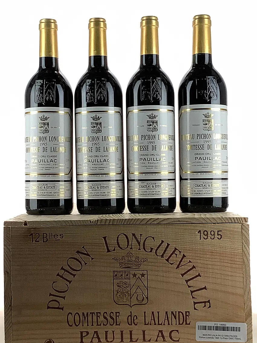 1995 Chateau Pichon Lalande, Pauillac, Case of 12 btls