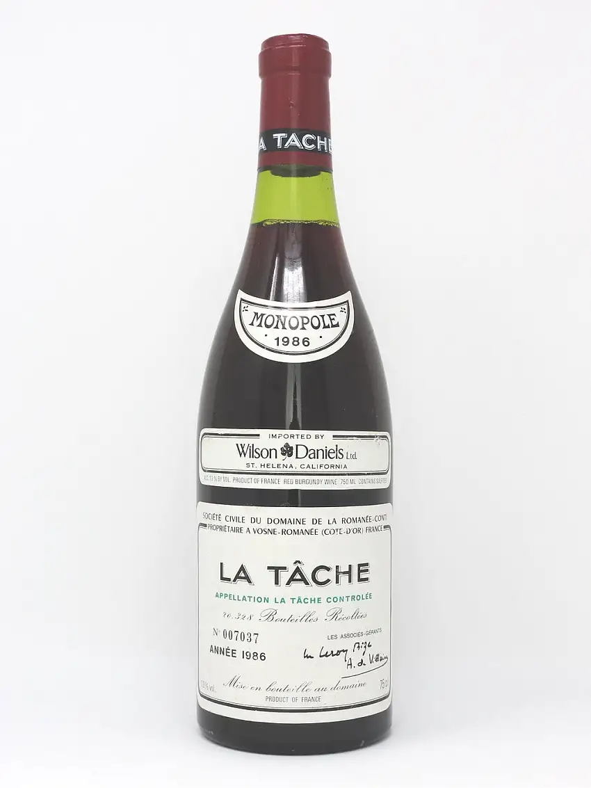 1986 Domaine de la Romanee-Conti, DRC, La Tache Grand Cru, Bottle (750ml)