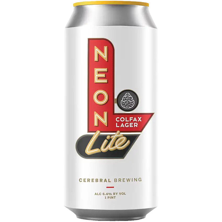 Cerebral Brewing 'Neon Lite' Colfax Lager Beer, Colorado