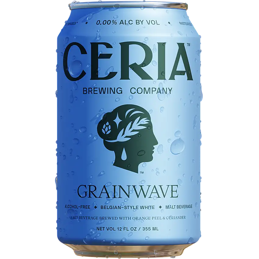 Ceria Brewing Co. Grainwave Belgian Style Non-Alcoholic White Ale Beer, Colorado, USA