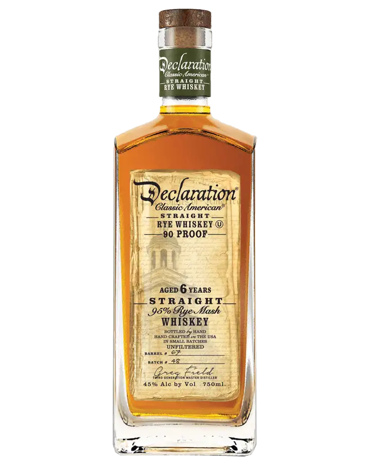 Declaration Straight Rye Whiskey 750ml