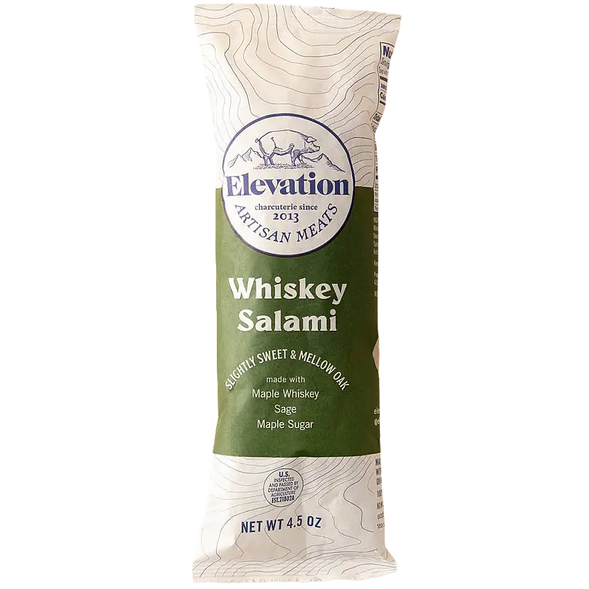 Elevation Meats Whiskey Salami, Colorado