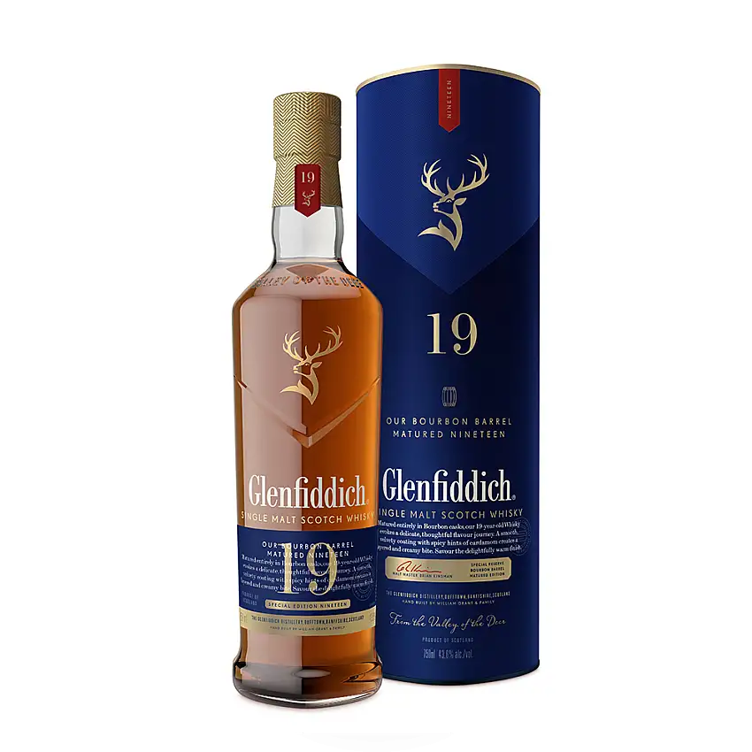 Glenfiddich Bourbon Cask Matured 19 Year Old Single Malt Scotch Whisky 750ml