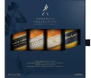 Johnnie Walker The Collection Set Scotch Whisky Bundle 200ml 4-Pack