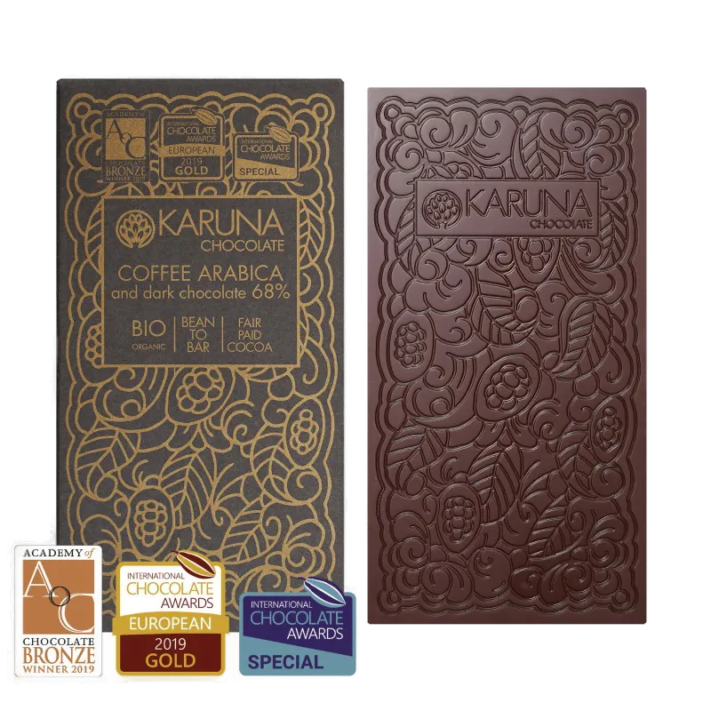Schokoladetafel Belize with Coffee Arabica 68% - 60g