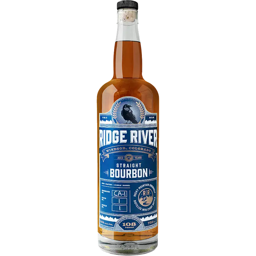 Ridge River Barrel Proof Bourbon Whiskey, Colorado