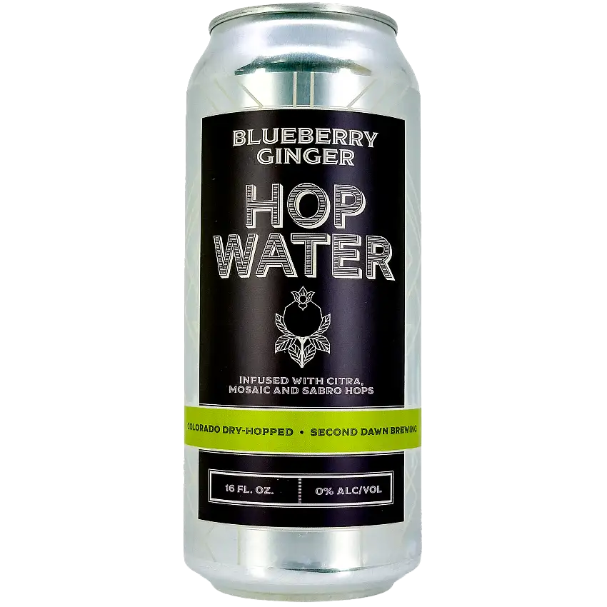 Second Dawn Brewing Co. Blueberry Ginger Hop Water, Colorado