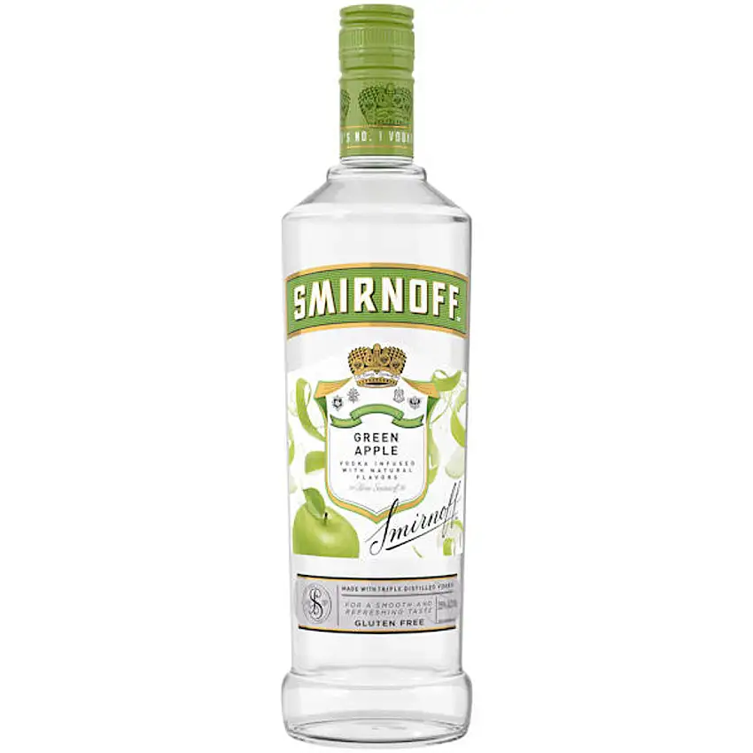 Smirnoff Twist of Green Apple Flavored Vodka 750ml