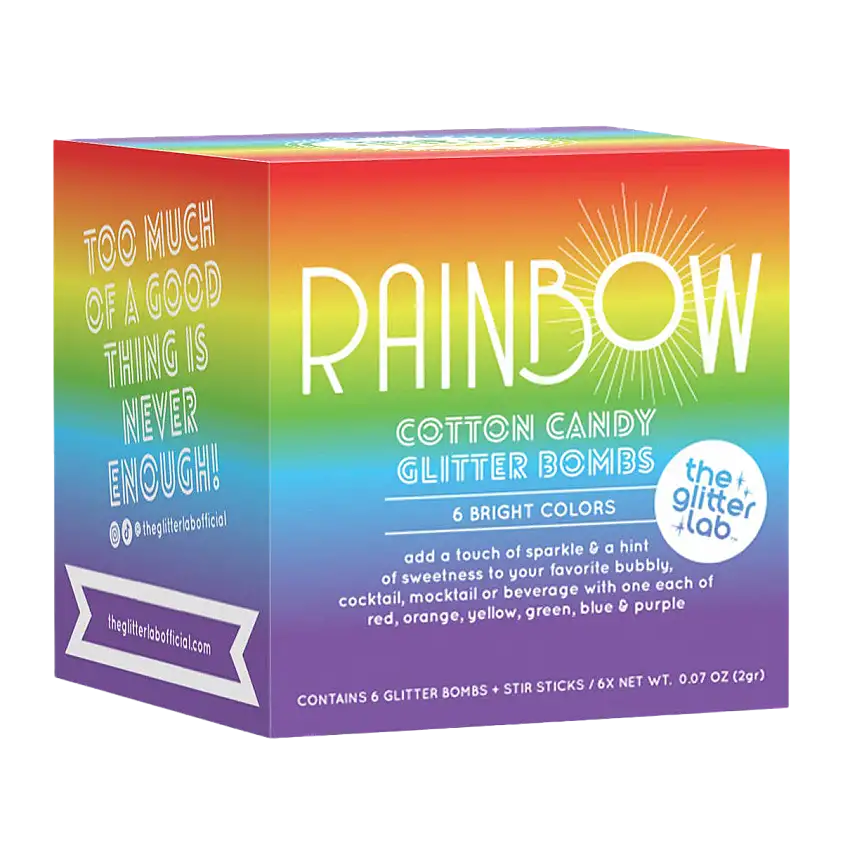 The Glitter Lab 'Rainbow' Drink Glitter Bombs