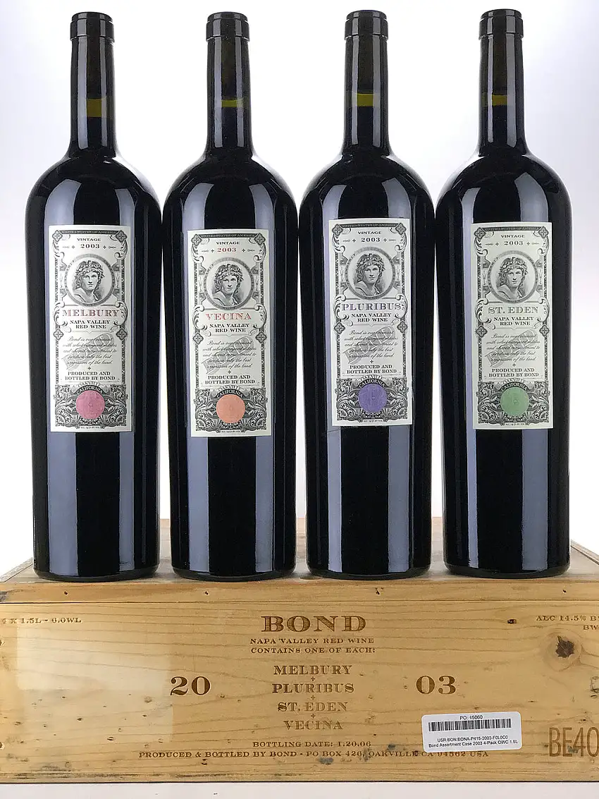 2003 BOND, Terroir Portfolio, Napa Valley [Melbury, St. Eden, Pluribus, Vecina], Case of 4 Magnum