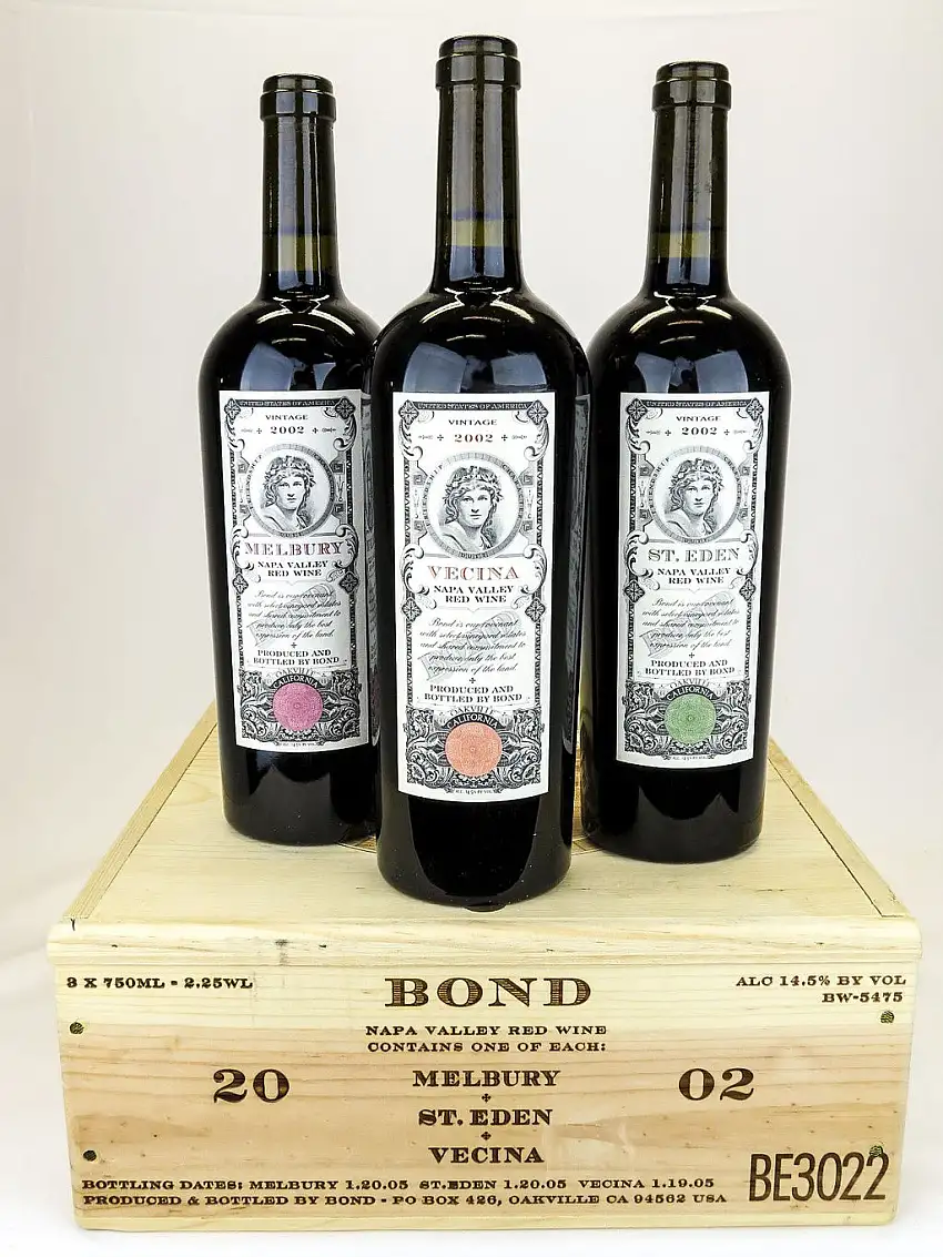 2002 BOND, Terroir Portfolio, Napa Valley, Case of 3 Btls [Eden, Melbury, Vecina]
