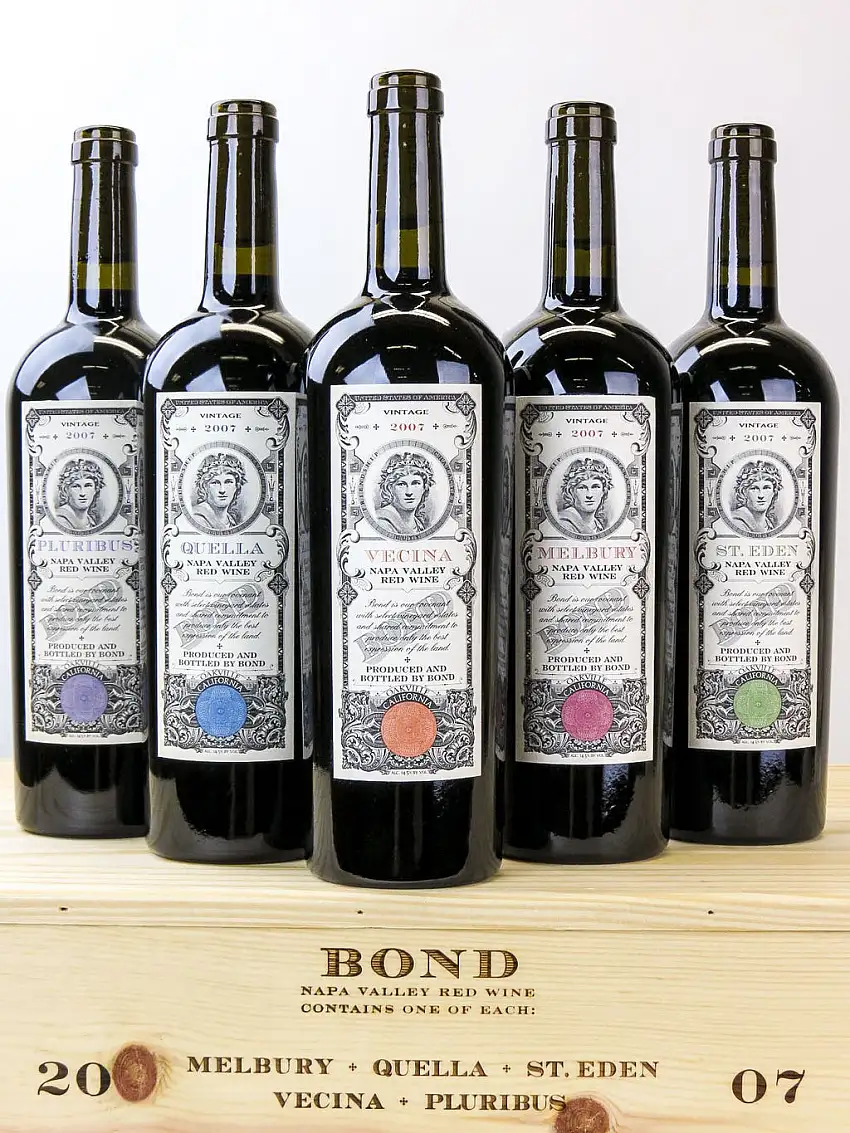 2007 BOND, Terroir Portfolio, Napa Valley, Case of 5 Btls [Eden, Vecina, Melbury, Pluribus, Quella]