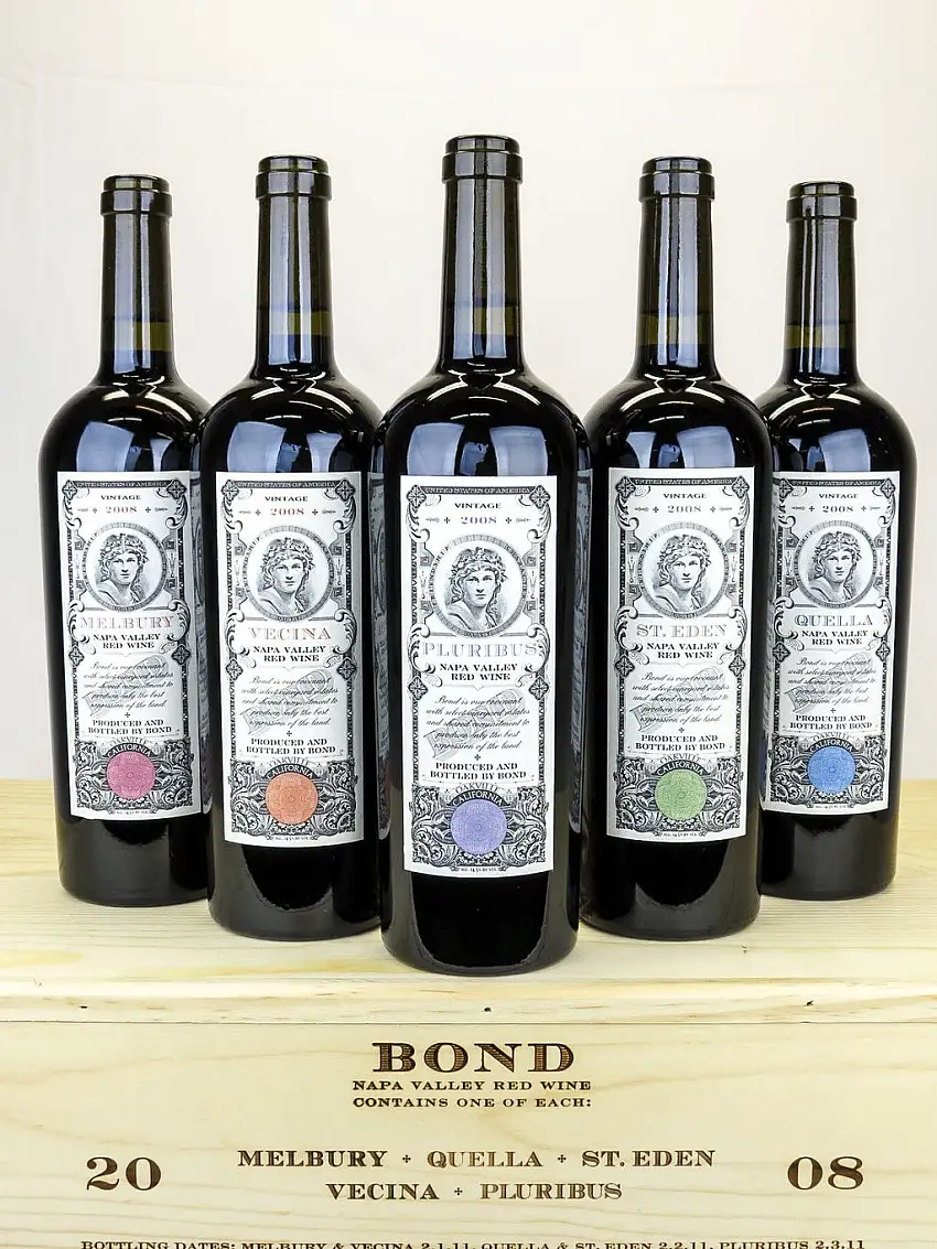 2008 BOND, Terroir Portfolio, Napa Valley, Case of 5 Btls [Eden, Vecina, Melbury, Pluribus, Quella]