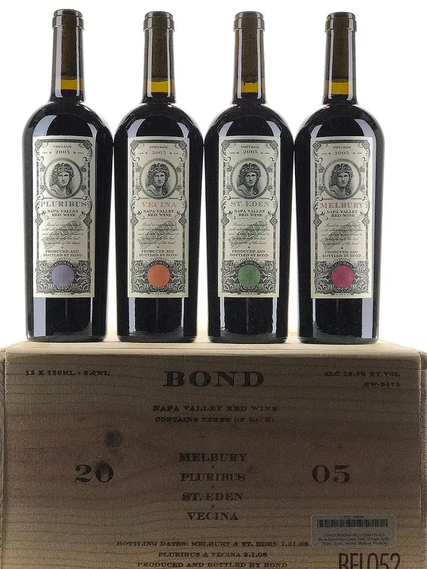 2005 BOND, Terroir Portfolio, Napa Valley, Case of 12 btls [St. Eden, Vecina, Melbury, Pluribus]