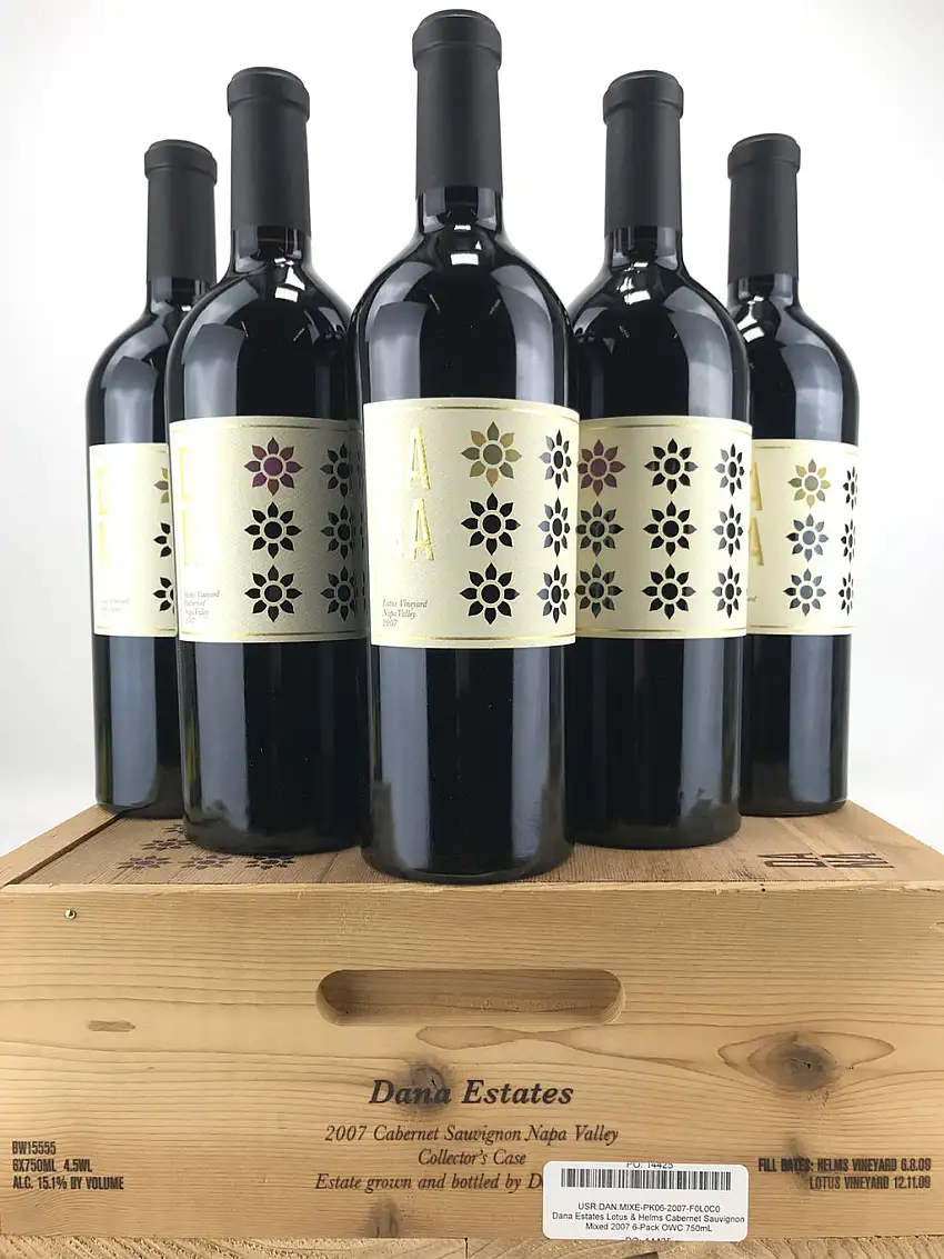 2007 Dana Estates, Assprtment Case, Lotus Vineyard & Helms Vineyard, Case of 6 btls [3 btls each]