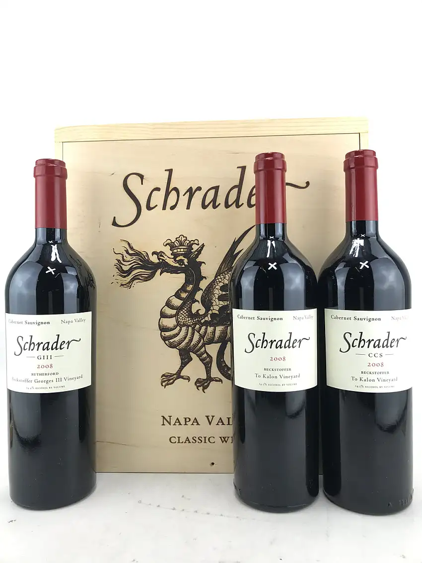 2008 Schrader Cellars, Assortment Case, Napa Valley, Case of 3 Btls [GIII, CCS, ORIG]