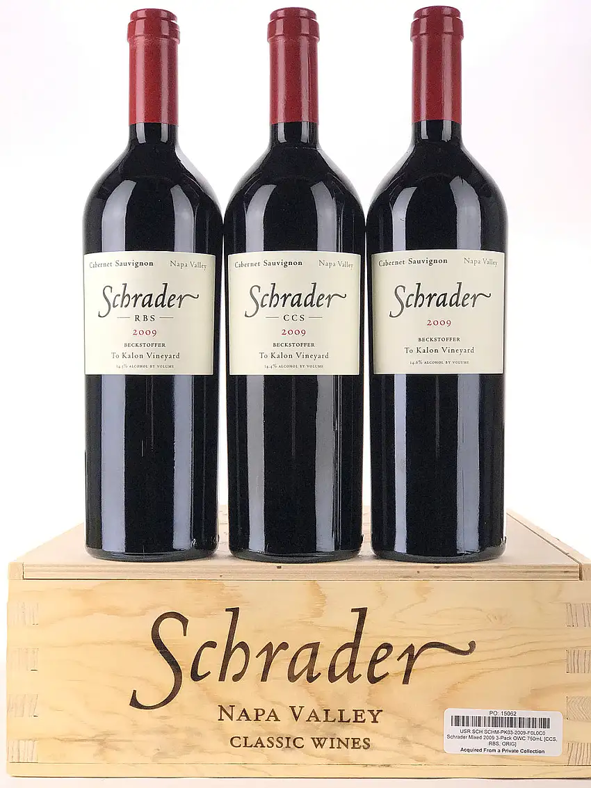 2009 Schrader Cellars, RBS Beckstoffer To Kalon Vineyard Cabernet Sauvignon, Napa Valley, Case of 3 Btls [CCS, RBS, ORIG]