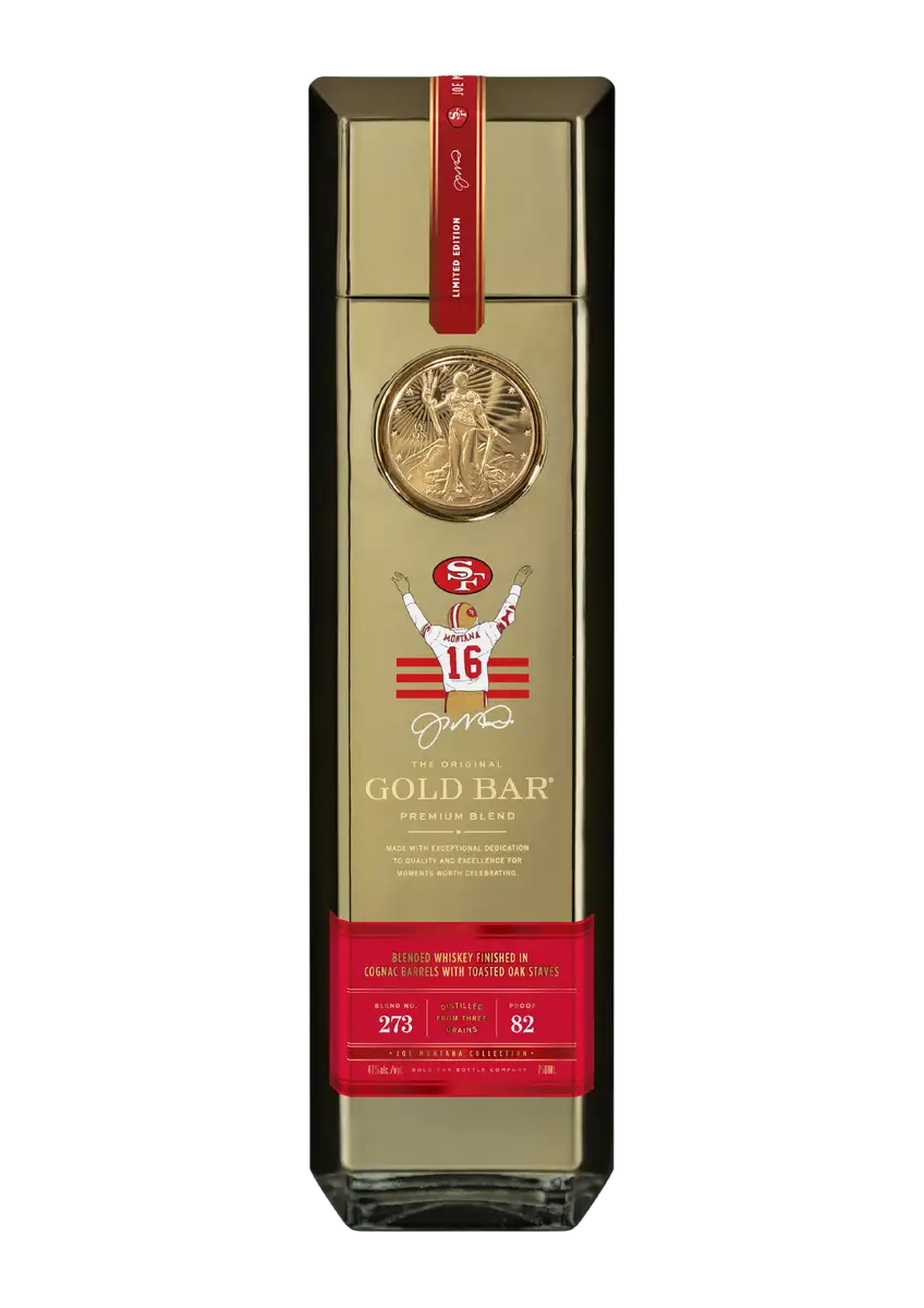 Gold Bar San Francisco 49ers Joe Montana Collection Premium Barrel Whiskey