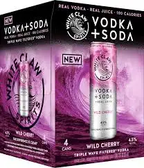White Claw Wild Cherry Vodka Soda 12-Oz Can 4-Pack