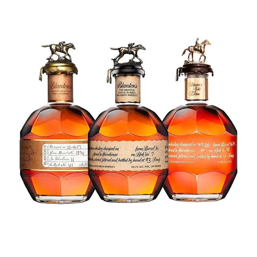 Blanton’s Original Single Barrel , Blanton’s Gold Edition, Blanton’s Straight From The Barrel Special