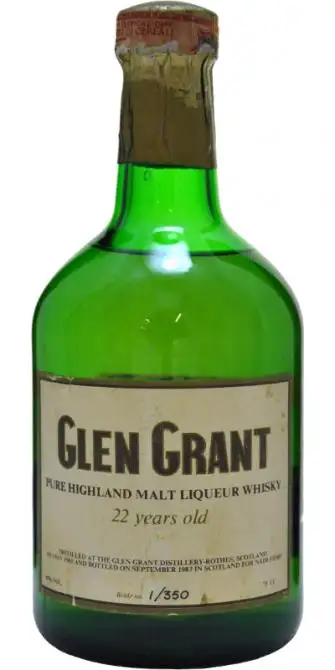 Glen Grant 22 Year Old (D.1961, B.1983) Pure Highland Malt Liqueur Scotch Whisky